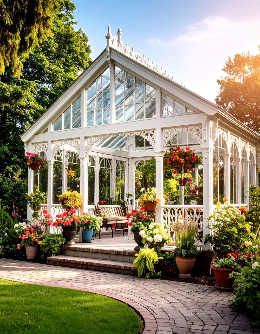Victorian Porch Greenhouse Conservatory - 20 Porch Greenhouse Ideas