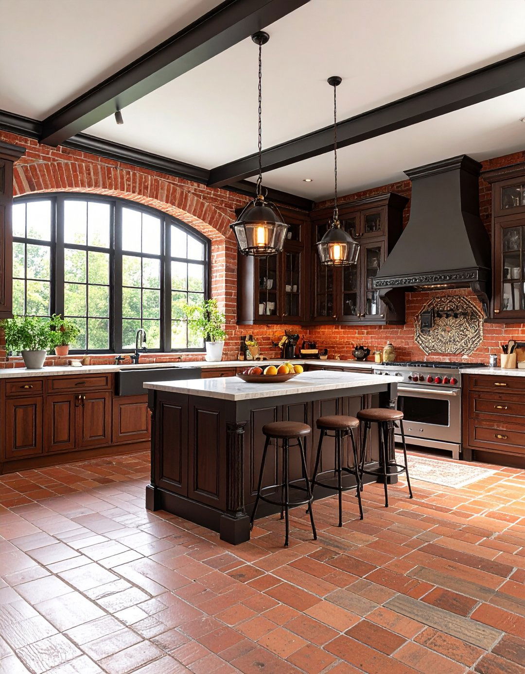 Victorian Red Brick Kitchen Historic Revival - 20 Red Brick Kitchen Ideas