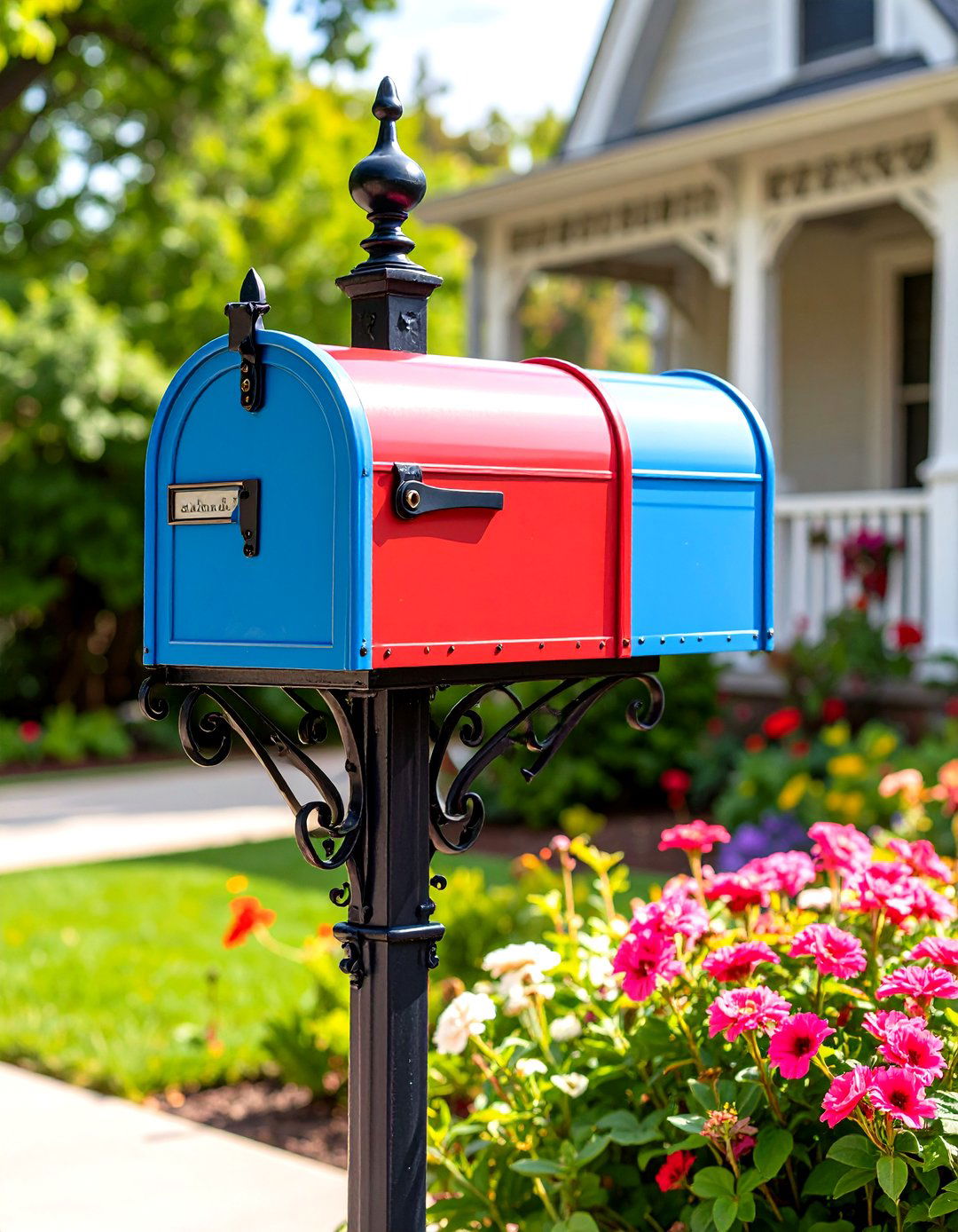 Victorian Style Mailbox Post - 20 Mailbox Post Ideas