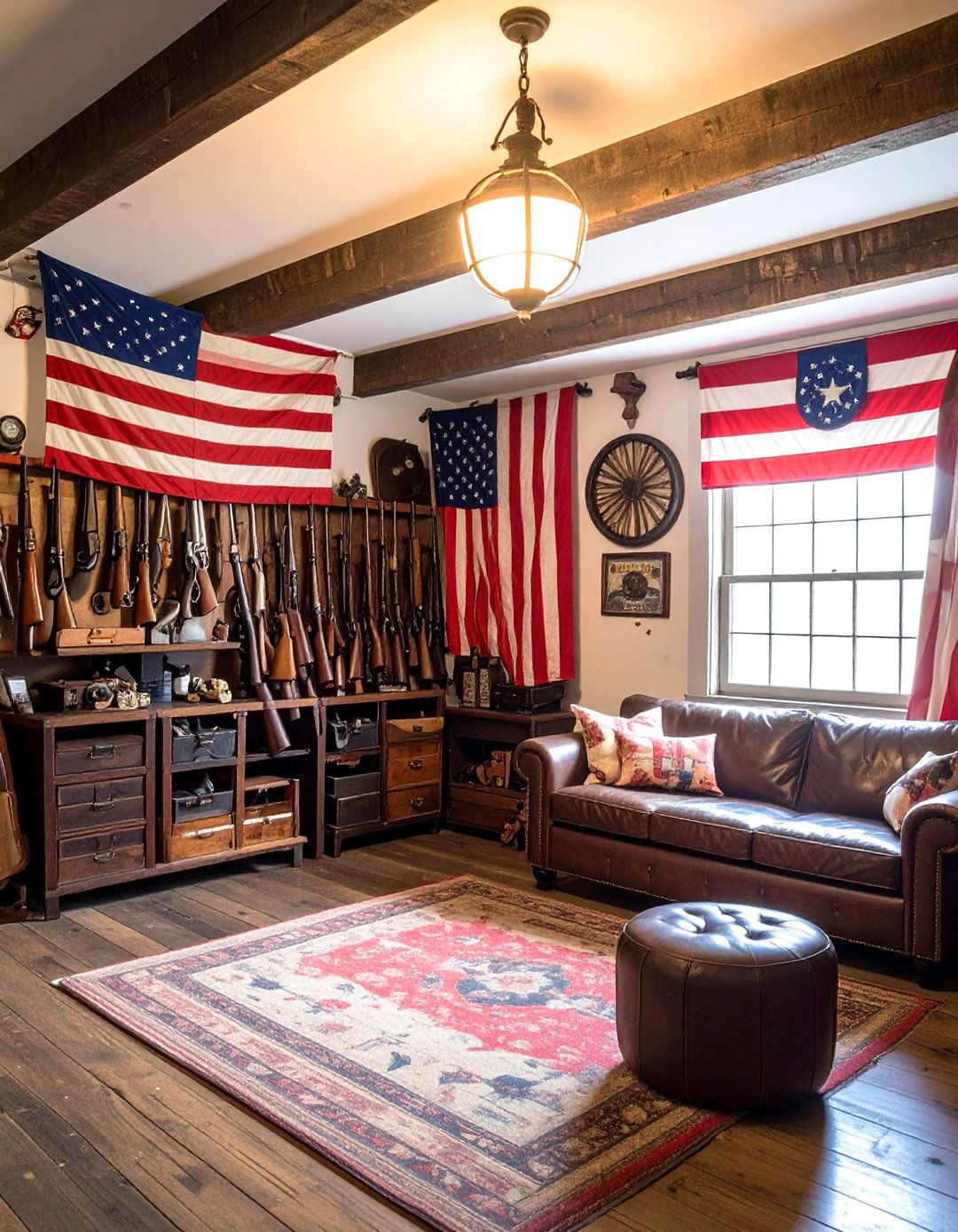Vintage Americana Man Cave Gun Room - 20 Man Cave Gun Room Ideas