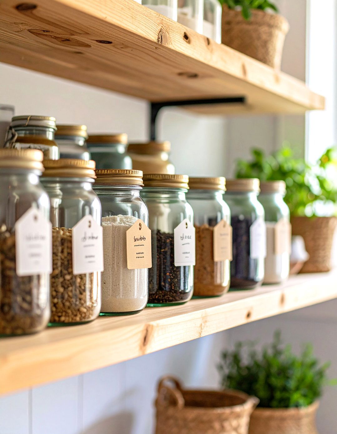 Vintage Apothecary Jar Storage - 20 Farmhouse Laundry Room Ideas
