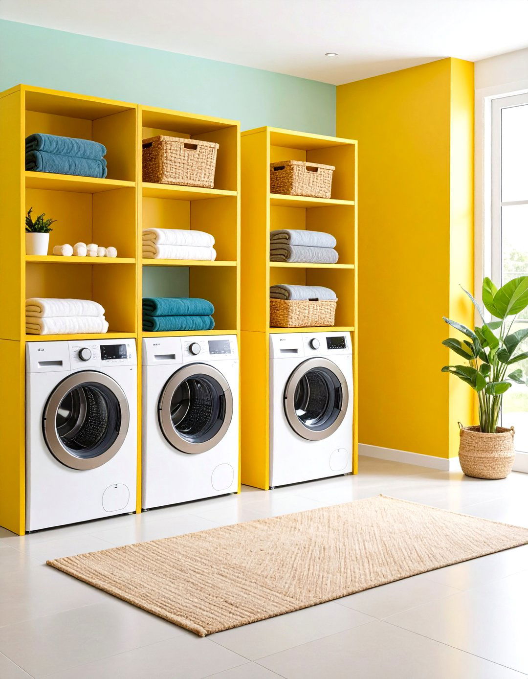 Vintage Apothecary Laundry Room Shelving with Character Details - 20 Laundry Room Shelving Ideas