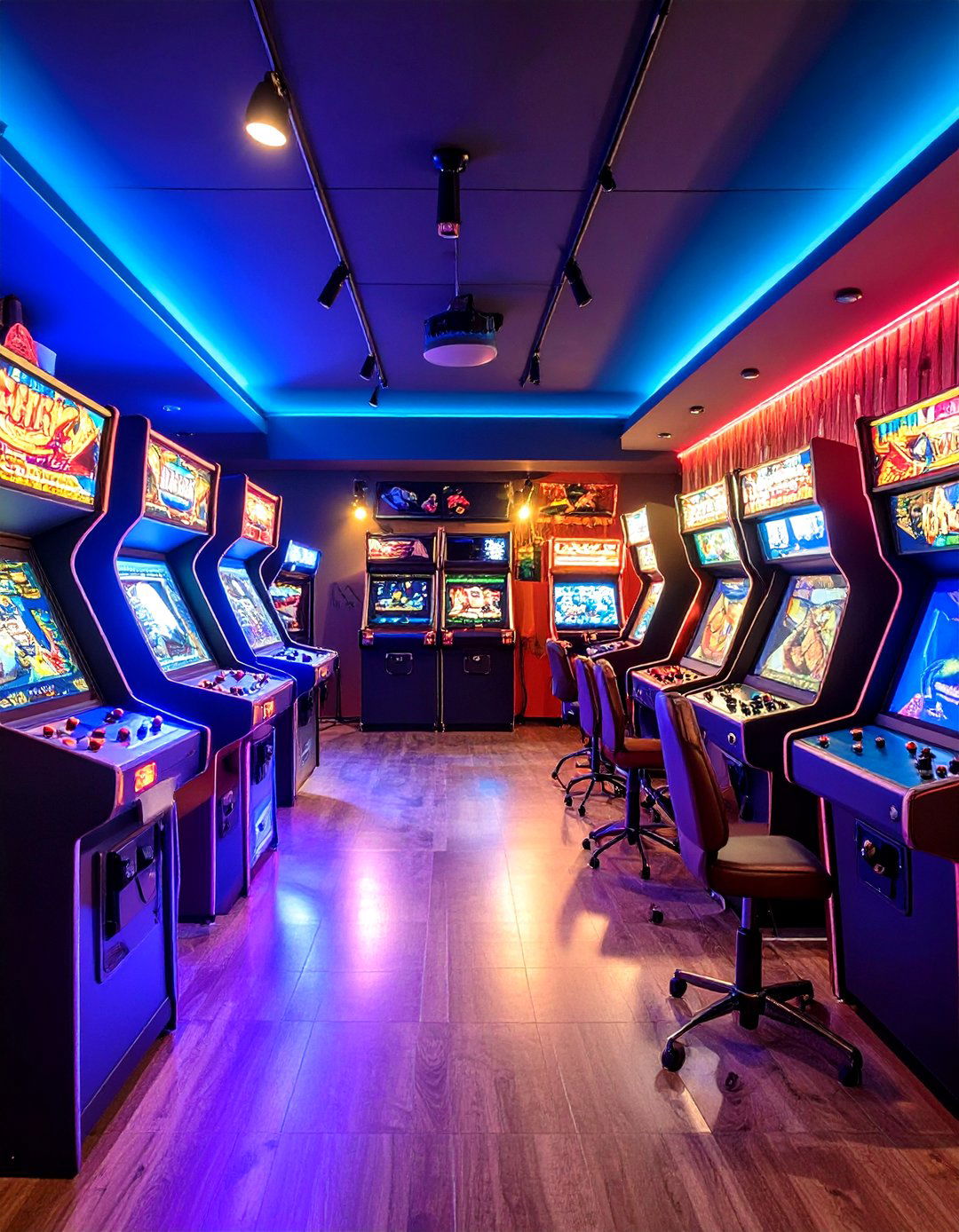 Vintage Arcade Man Cave Gaming Room - 20 Luxury Man Cave Ideas