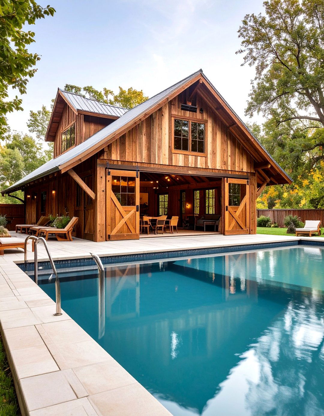 Vintage Barn Pool Shed - 20 Pool Shed Ideas