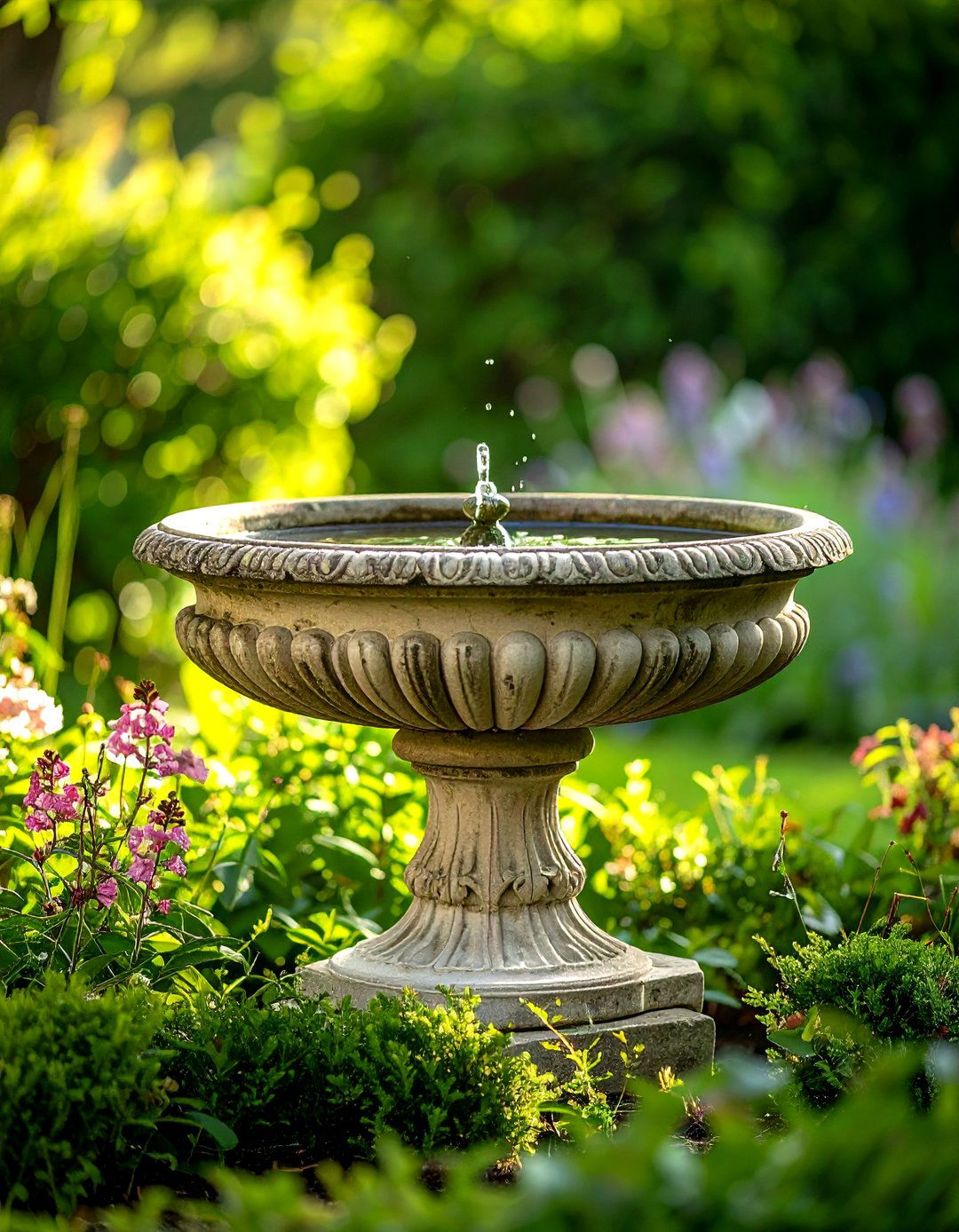 Vintage Bird Bath - 20 Vintage Garden Ideas