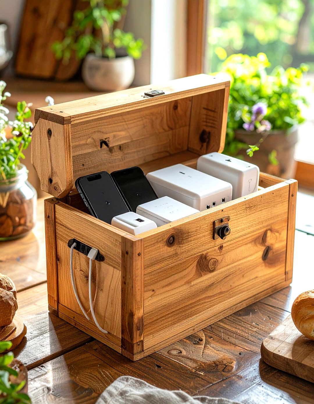 Vintage Breadbox Charging Station - 20 charging station ideas