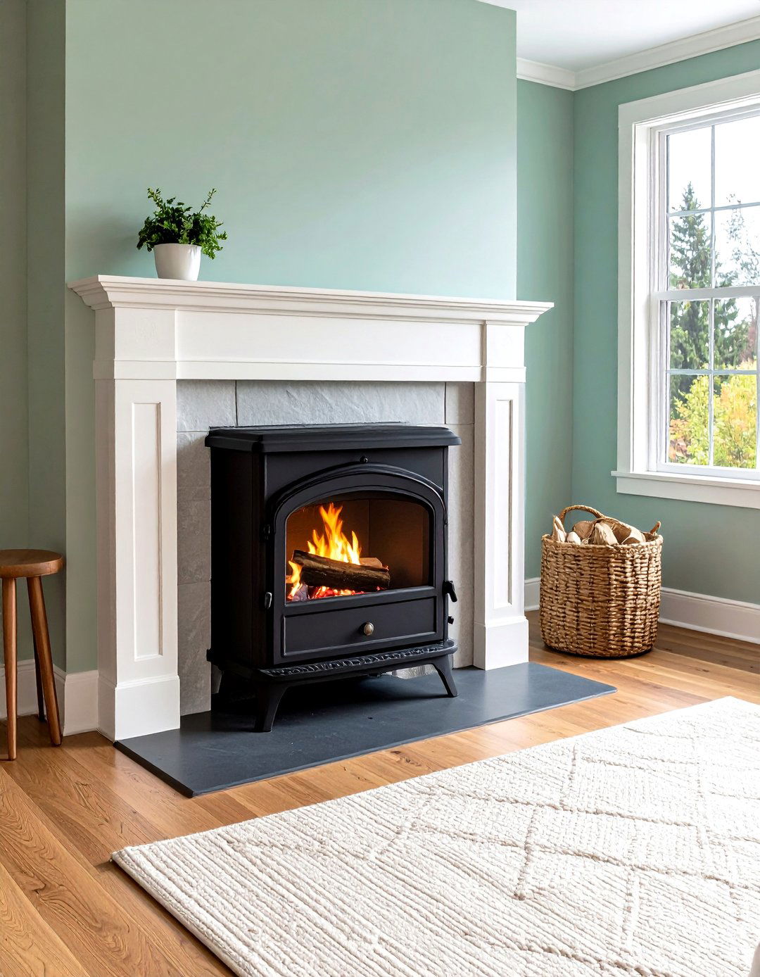 Vintage Cast Iron Stove as a Bedroom Fireplace Focal Point - 20 Bedroom Fireplace Ideas