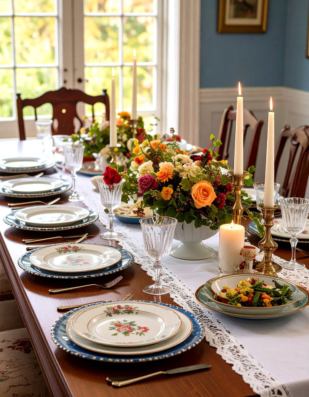 Vintage China Charm Thanksgiving Table Decor - 20 thanksgiving table decor ideas