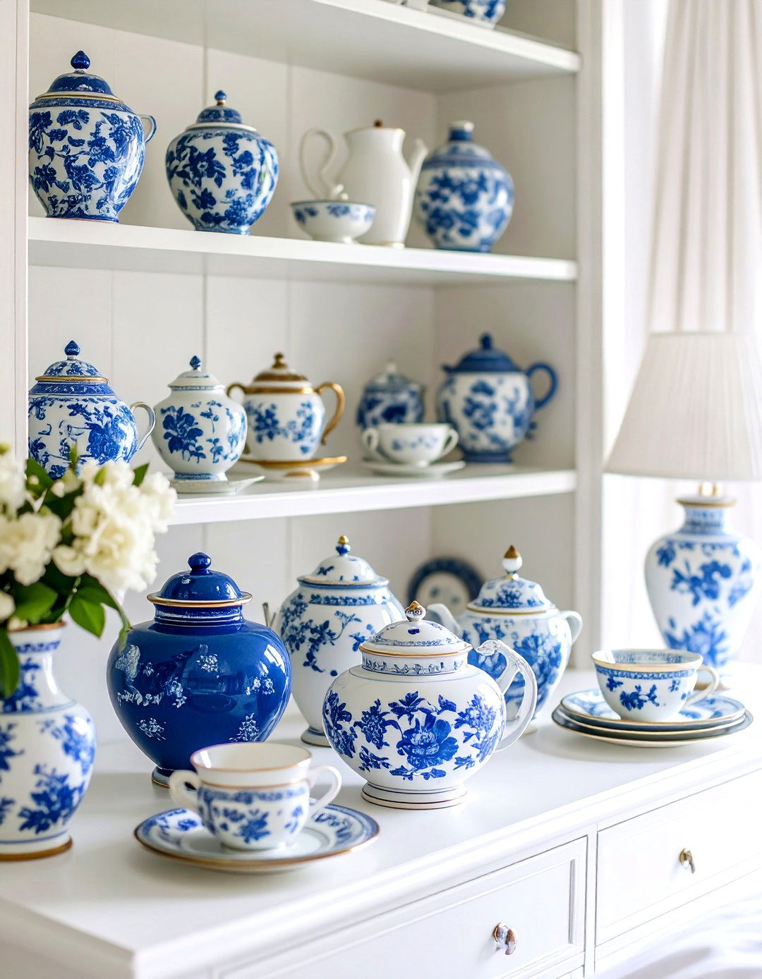 Vintage Chinoiserie Bedroom Porcelain Collections - 20 Chinoiserie Bedroom Ideas