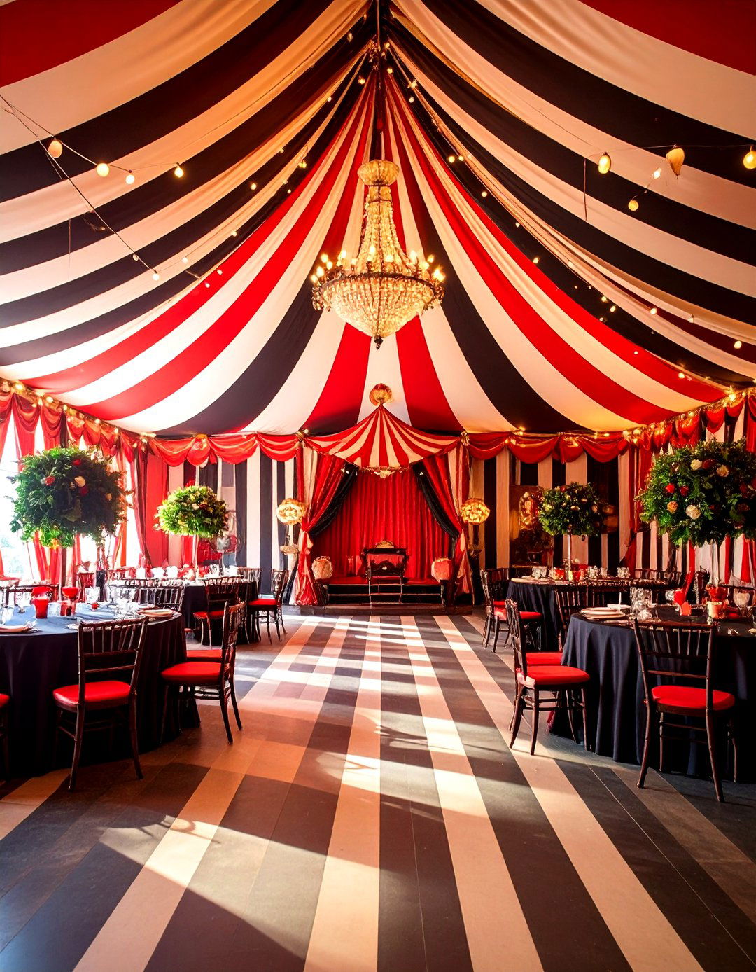 Vintage Circus Red and Black Wedding Spectacle - 20 Red and Black Wedding Ideas