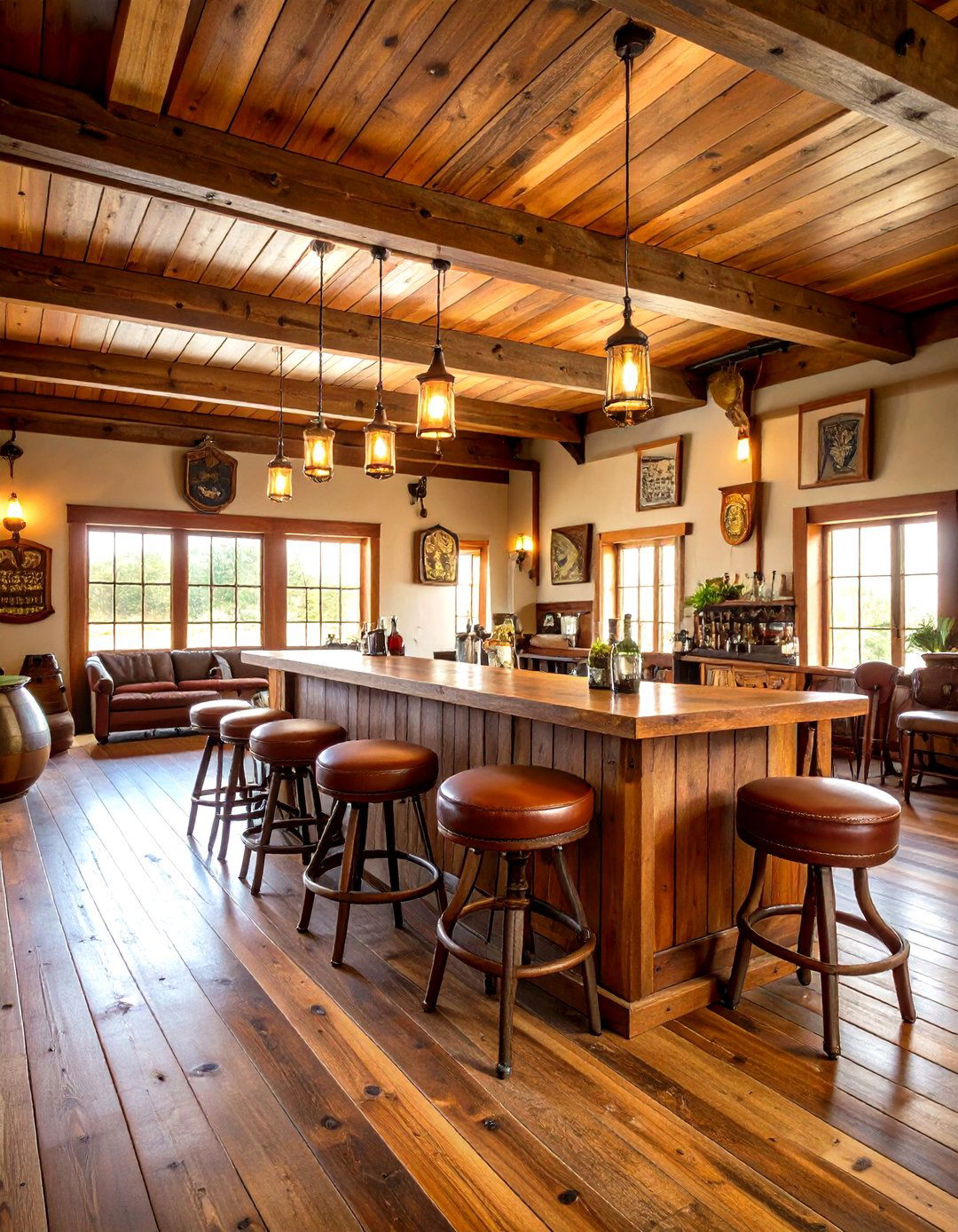 Vintage Cowboy Western Decor Bar Area - 20 Western Decor Ideas