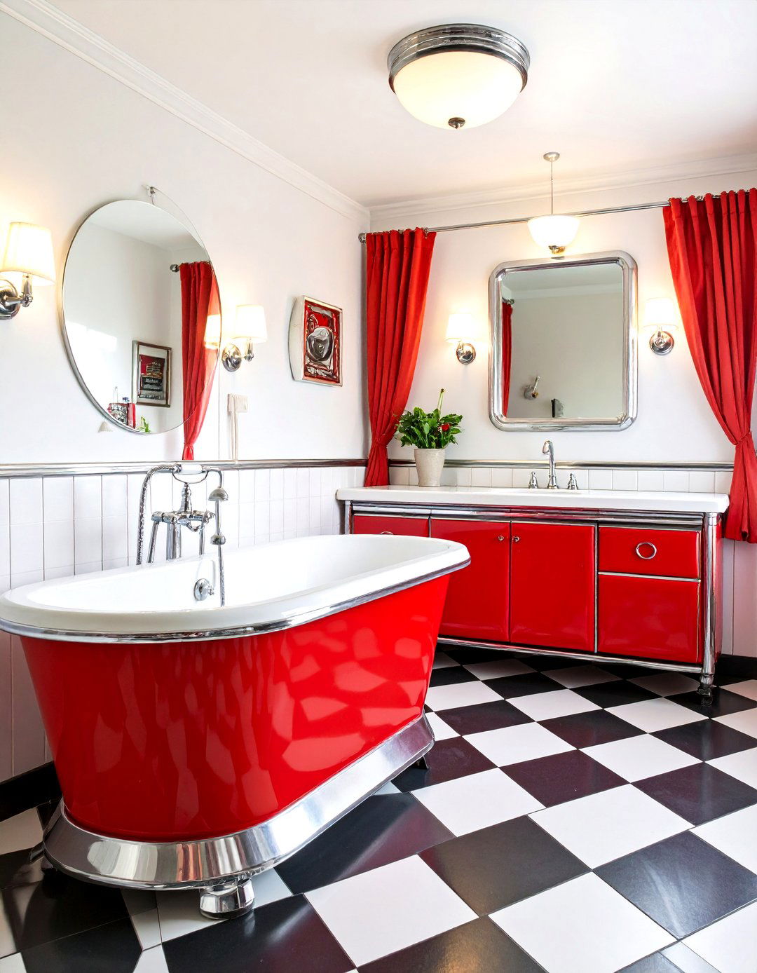 Vintage Diner Kids Bathroom Experience - 20 Kids Bathroom Ideas