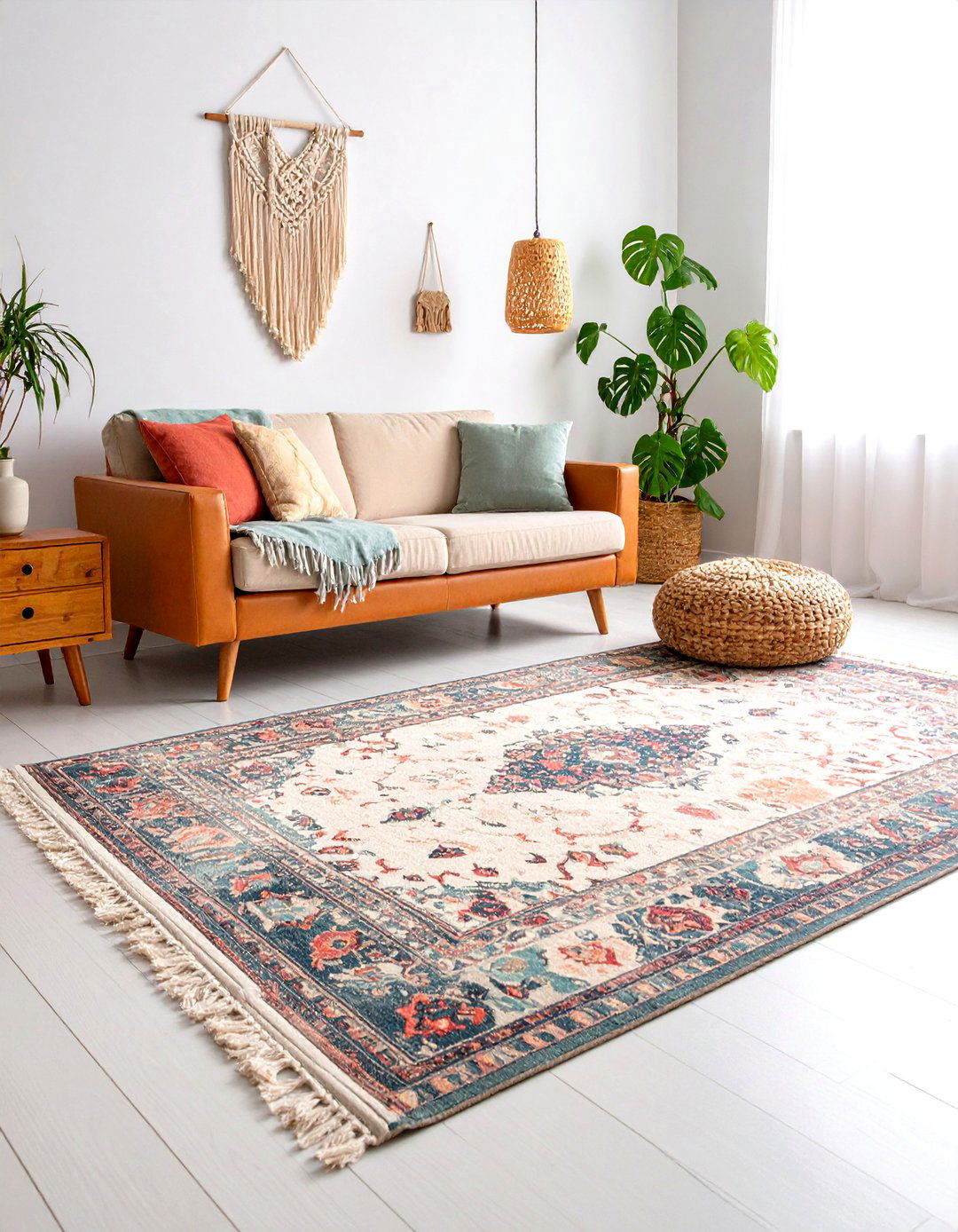 Vintage Distressed Boho Rug - 20 Boho Rug Ideas