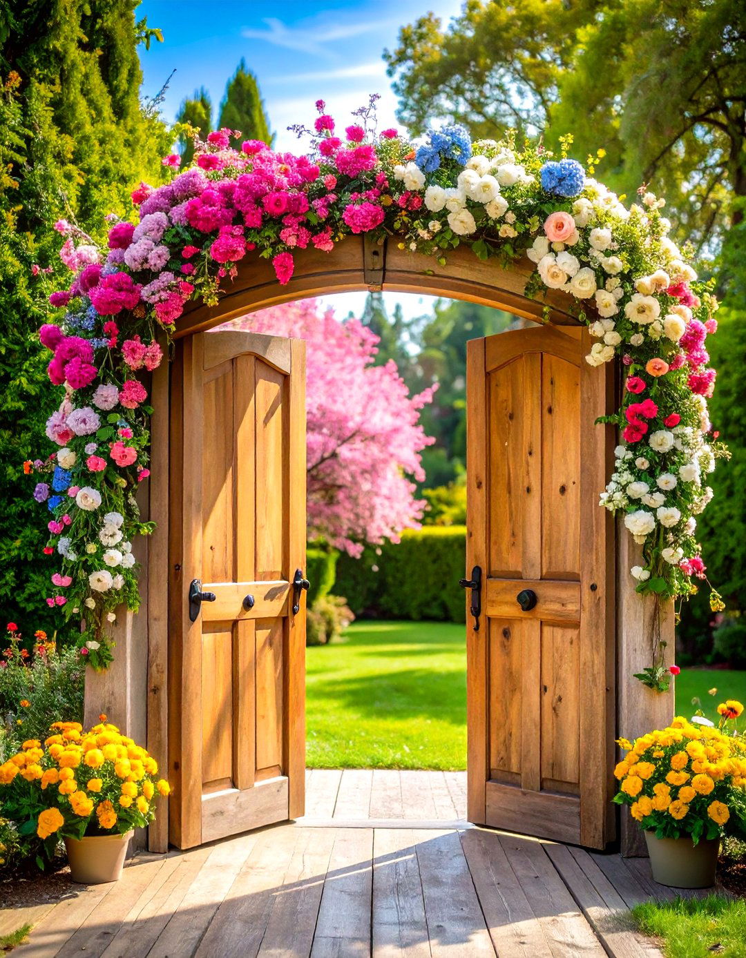 Vintage Door Wedding Arch - 20 Wedding Arch Ideas