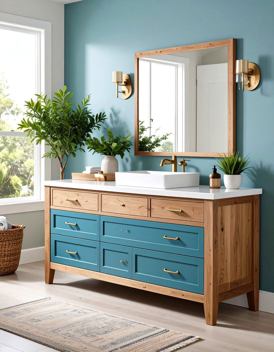 Vintage Dresser Style Vanity - 20 Small Bathroom Vanity Ideas