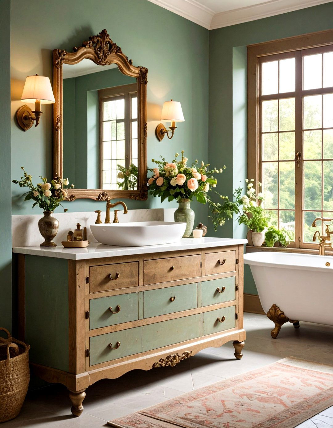 Vintage Dresser Vanity Bathroom - 20 Quirky Bathroom Ideas