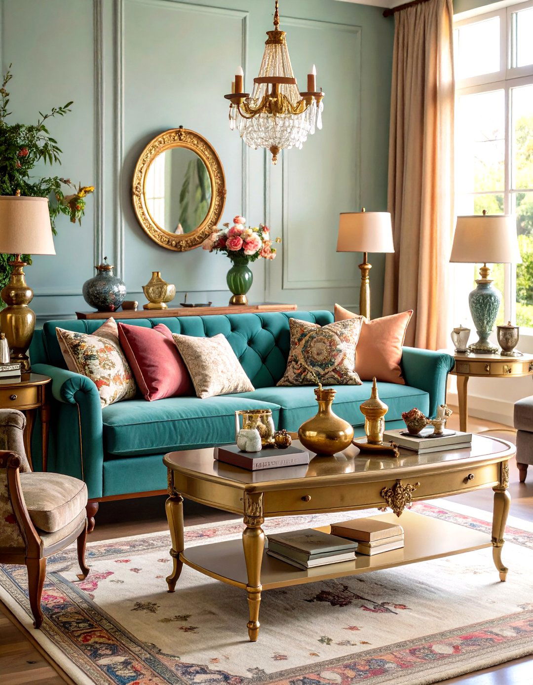 Vintage Eclectic Sofa Table Curation - 20 Sofa Table Decor Ideas