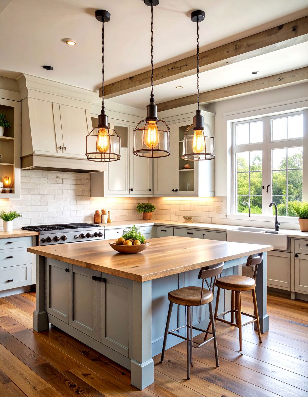 Vintage Edison Bulb Kitchen Island Lighting for Nostalgic Character - 20 Kitchen Island Lighting Ideas
