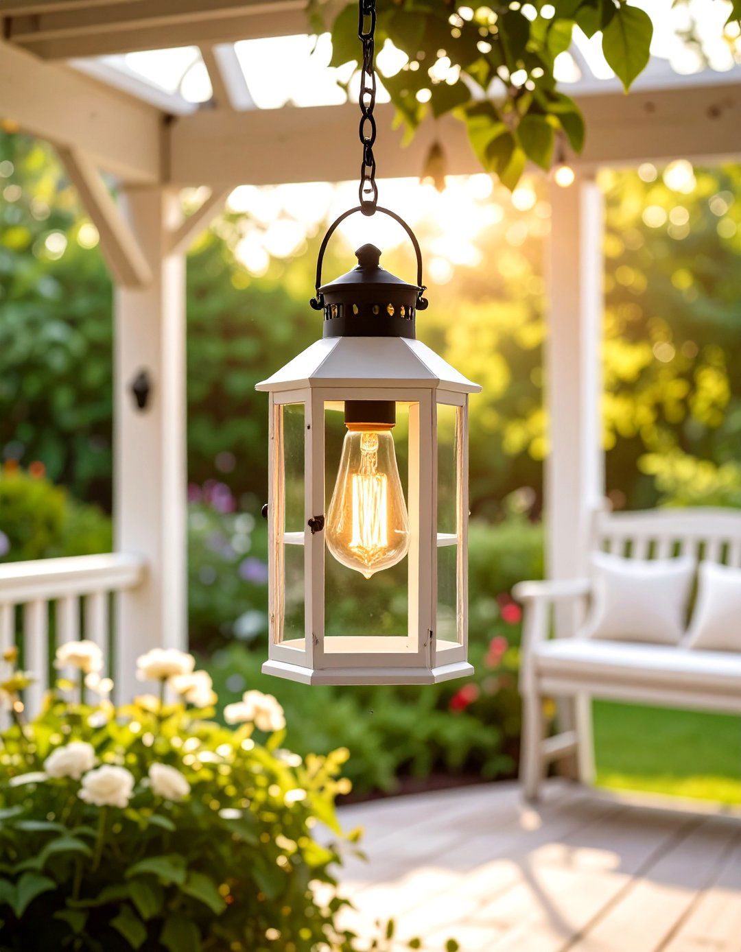 Vintage Edison Bulb Porch Lighting Touch - 20 Front Porch Lighting Ideas