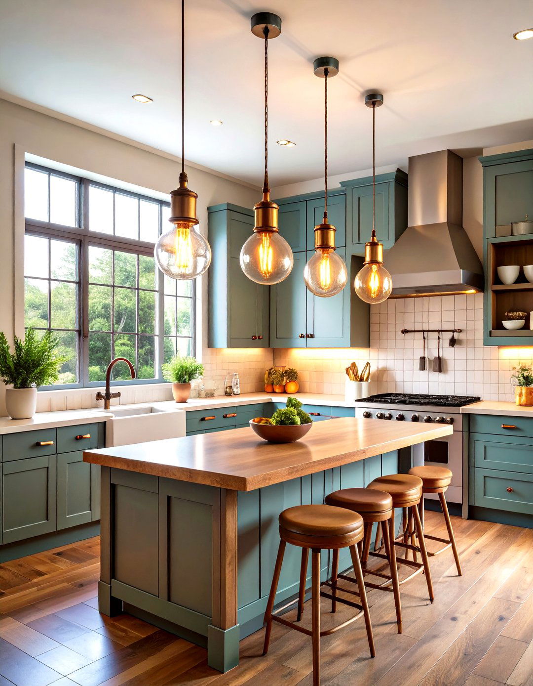 Vintage Edison Track Lighting Theme - 20 Kitchen Track Lighting Ideas
