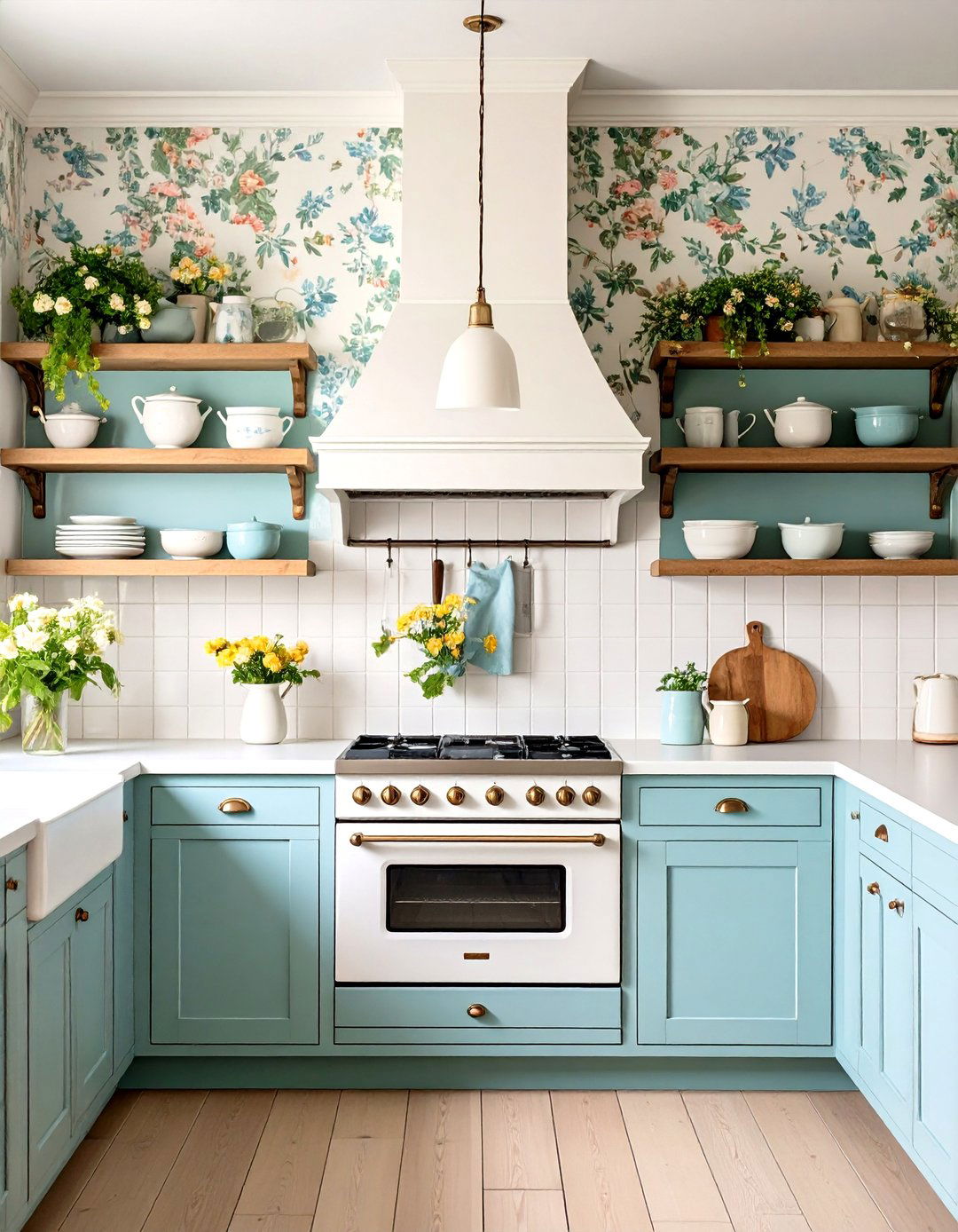 Vintage Farmhouse Kitchen Wallpaper Charm - 20 Kitchen Wallpaper Ideas