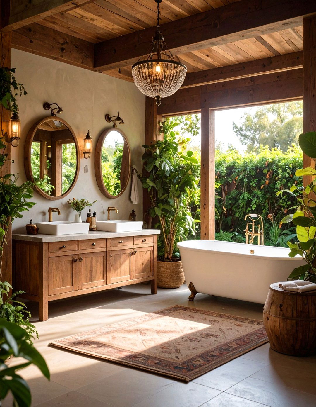 Vintage Fixtures Charm - 20 Rustic Outdoor Bathroom Ideas