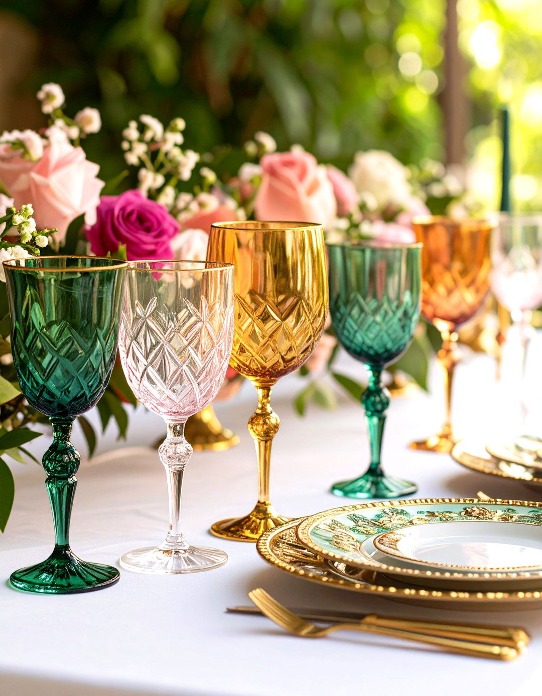 Vintage Goblets and Regal Tableware - 20 Fairytale Wedding Ideas