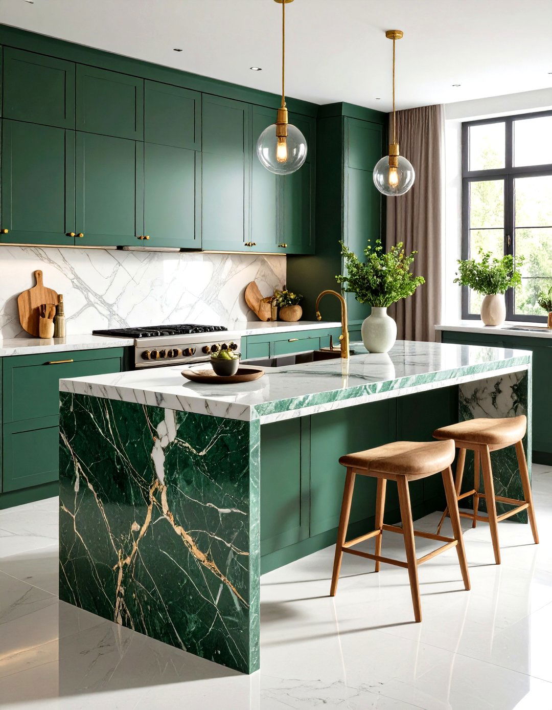 Vintage Green Marble Console Repurposed - 20 Green Marble Countertop Design Ideas