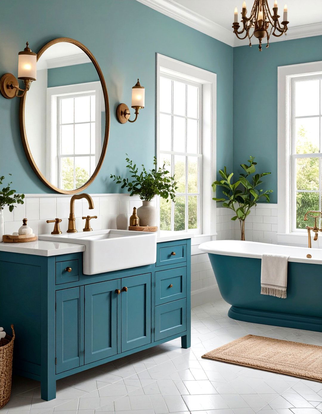 Vintage Hardware Rustic Bathroom with Period Appropriate Details - 20 Rustic Bathroom Ideas