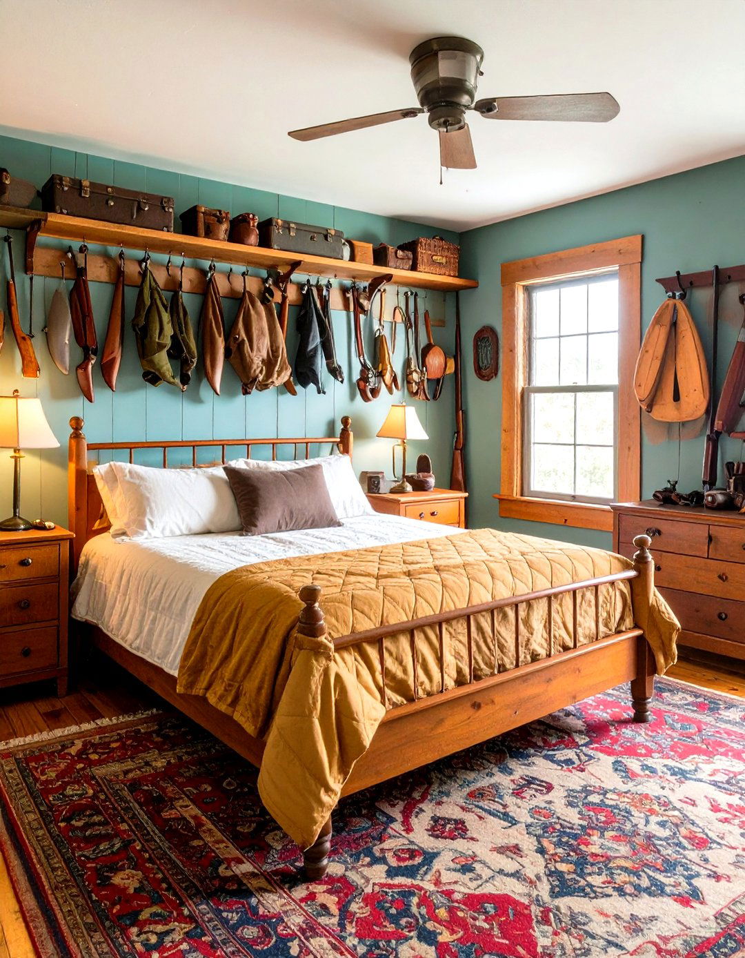 Vintage Hunting Gear Hunting Bedroom Storage - 20 Hunting Bedroom Ideas