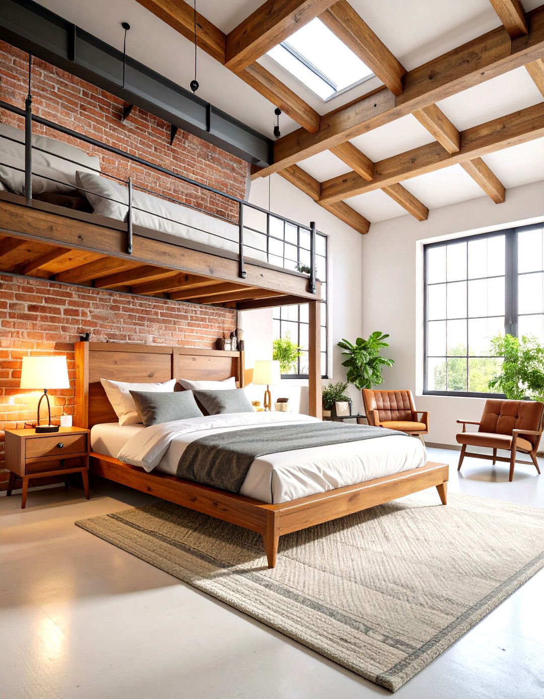 Vintage Industrial Loft Bedroom - 20 Loft Bedroom Ideas