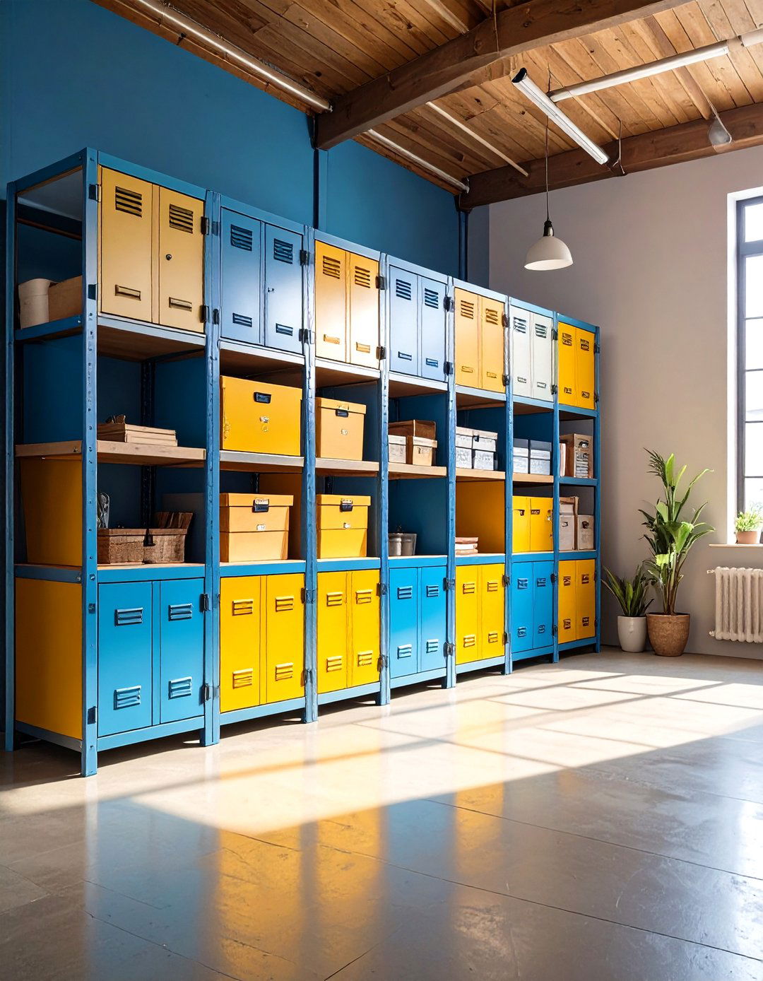 Vintage Industrial Storage Interior Design - 20 Industrial Interior Design Style Ideas