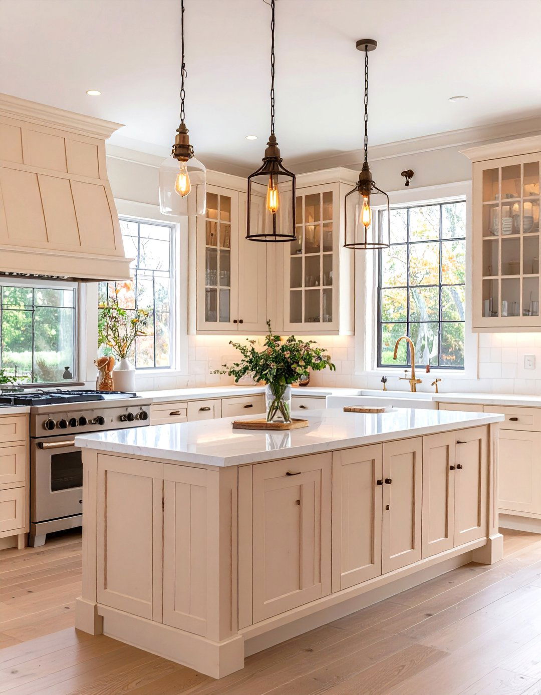 Vintage Inspired Beige Kitchen Cabinets - 20 Kitchens With Beige Kitchen Cabinets