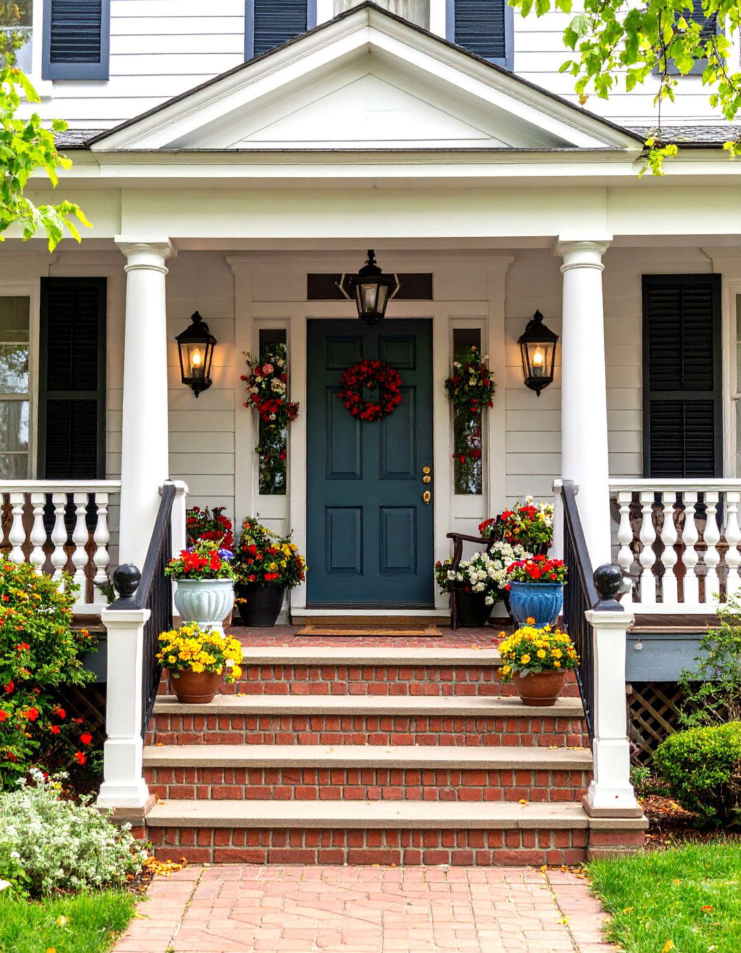 Vintage Inspired Cape Cod Front Porch - 20 Small Cape Cod Front Porch Ideas