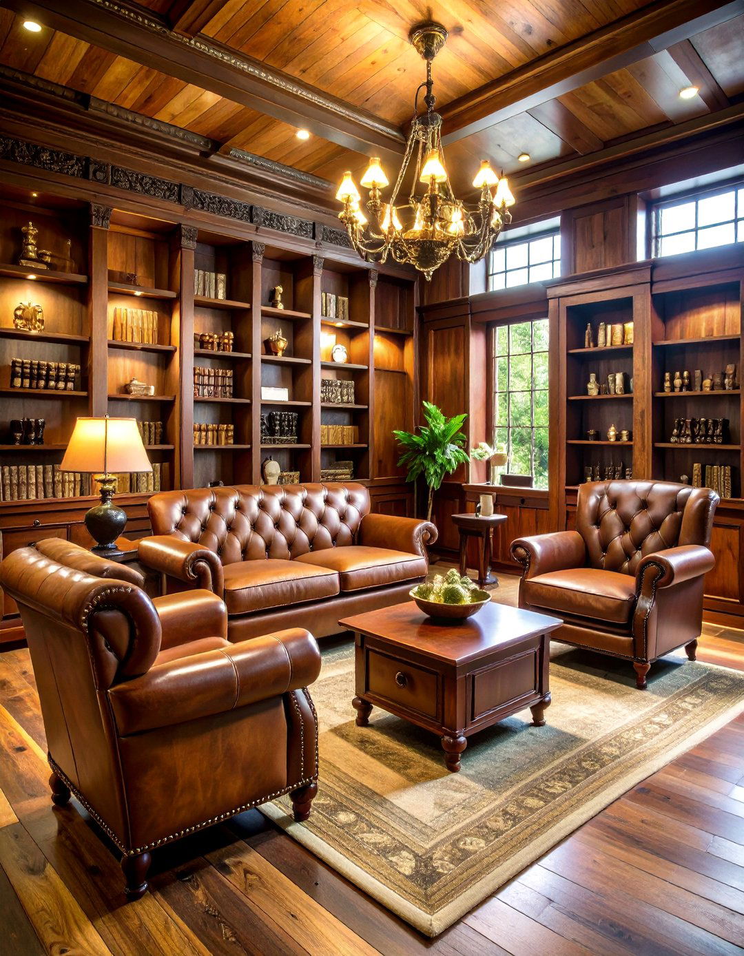 Vintage Inspired Cigar Room with Historical Character - 20 Cigar Room Ideas