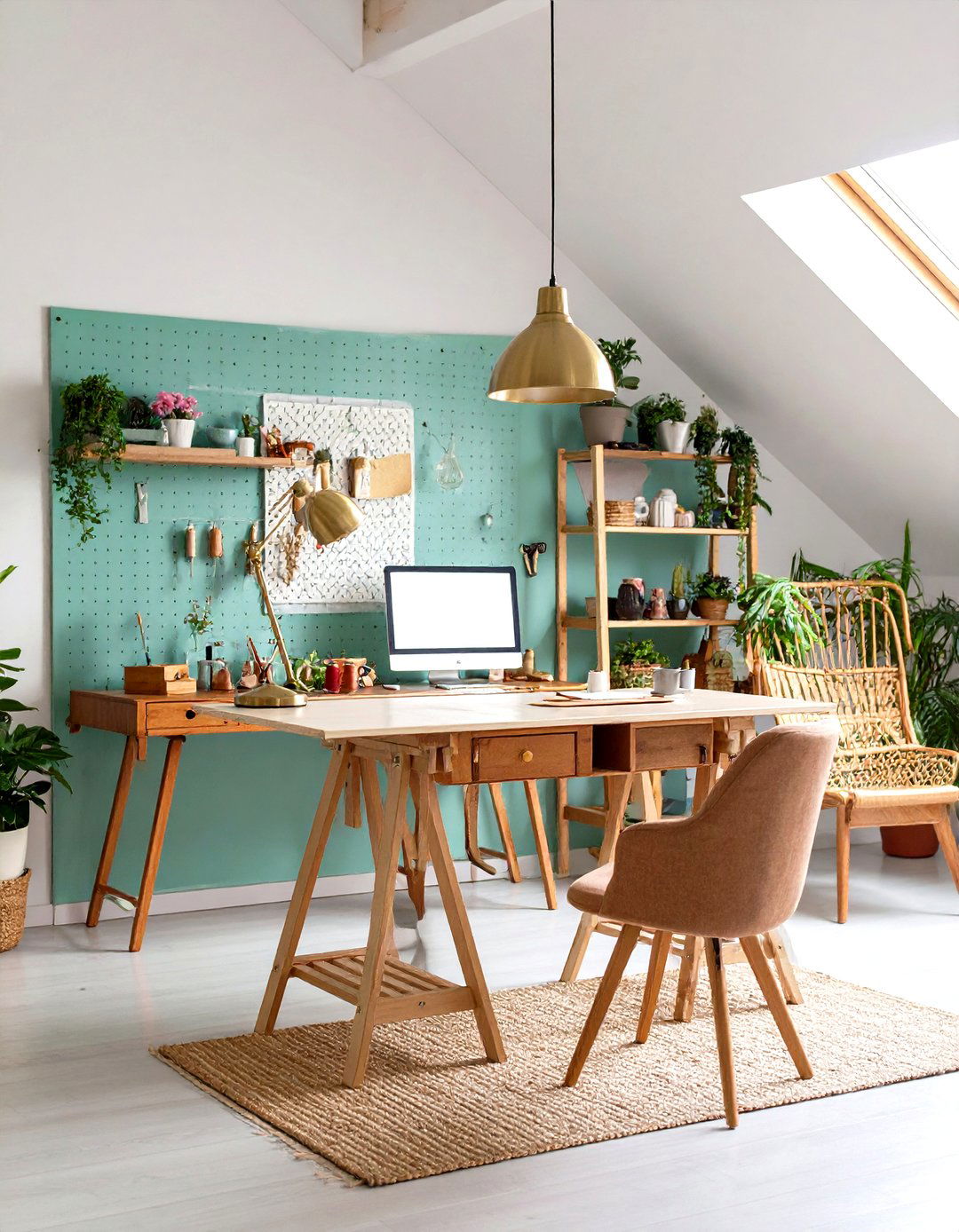 Vintage Inspired Low Ceiling Small Attic Room Craft Studio - 20 Low Ceiling Small Attic Room Ideas
