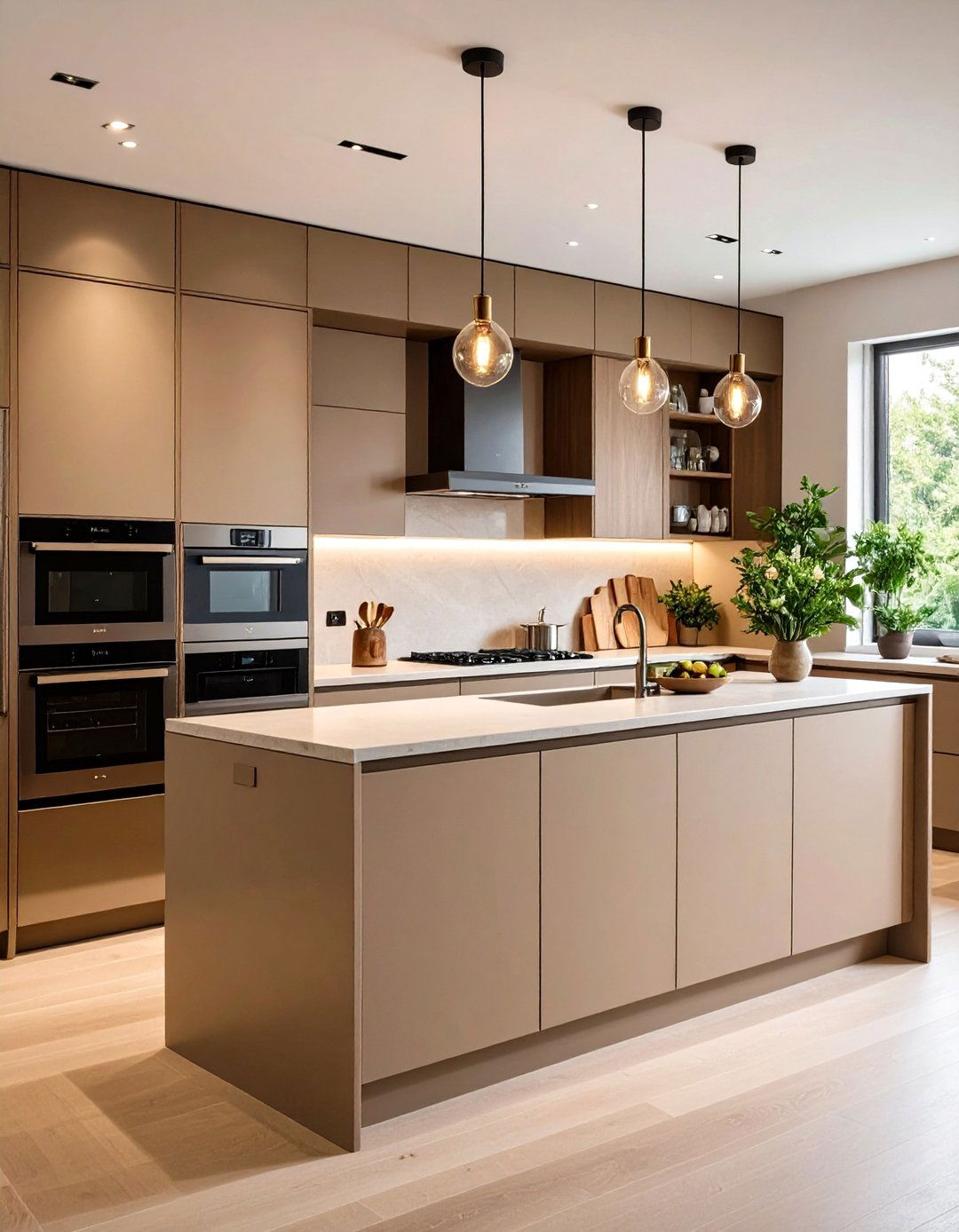 Vintage Inspired Taupe Cabinets - 20 Taupe Kitchen Cabinet Ideas