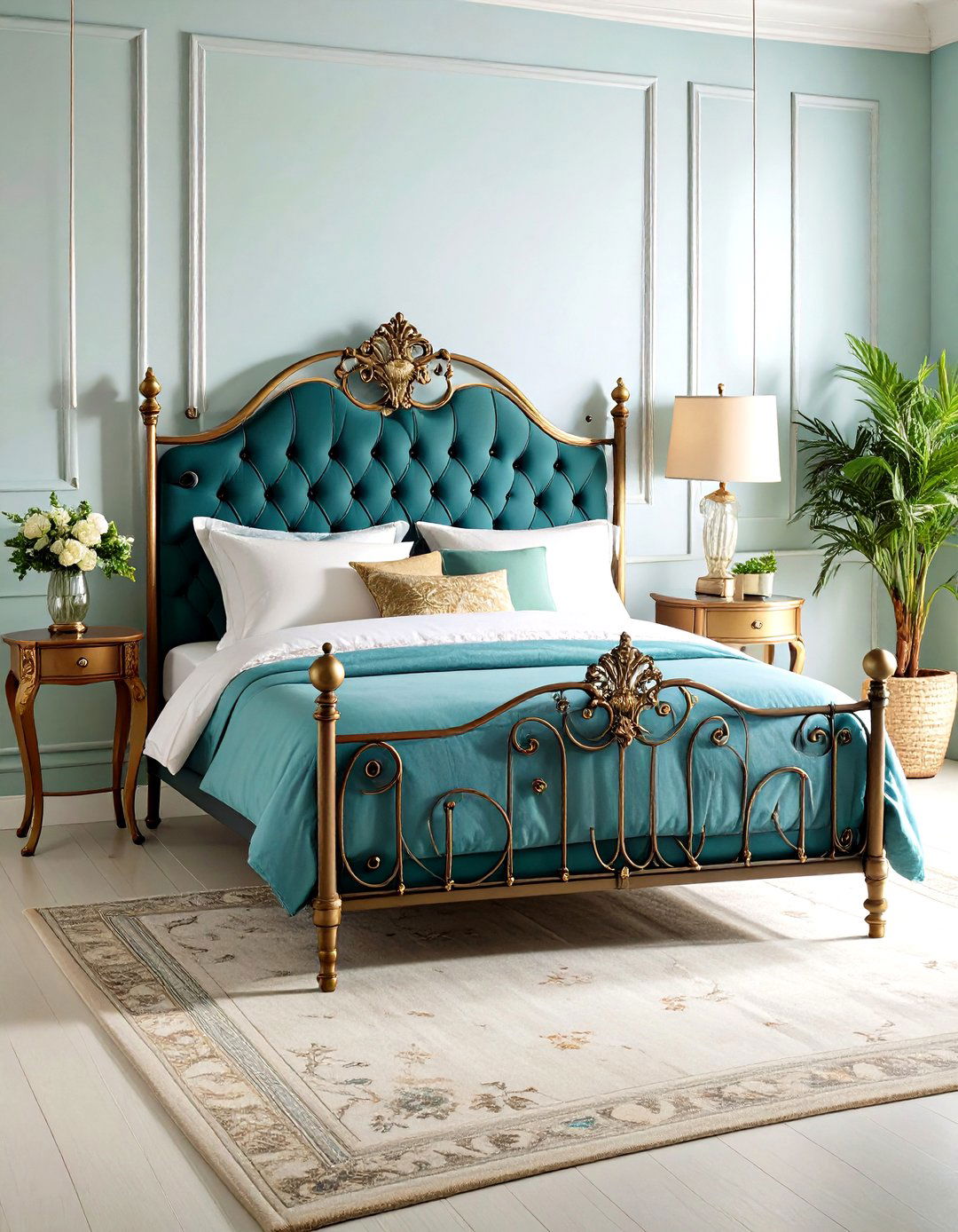 Vintage Iron Bed Design with Ornate Metalwork Details - 20 Unique Bed Design Ideas