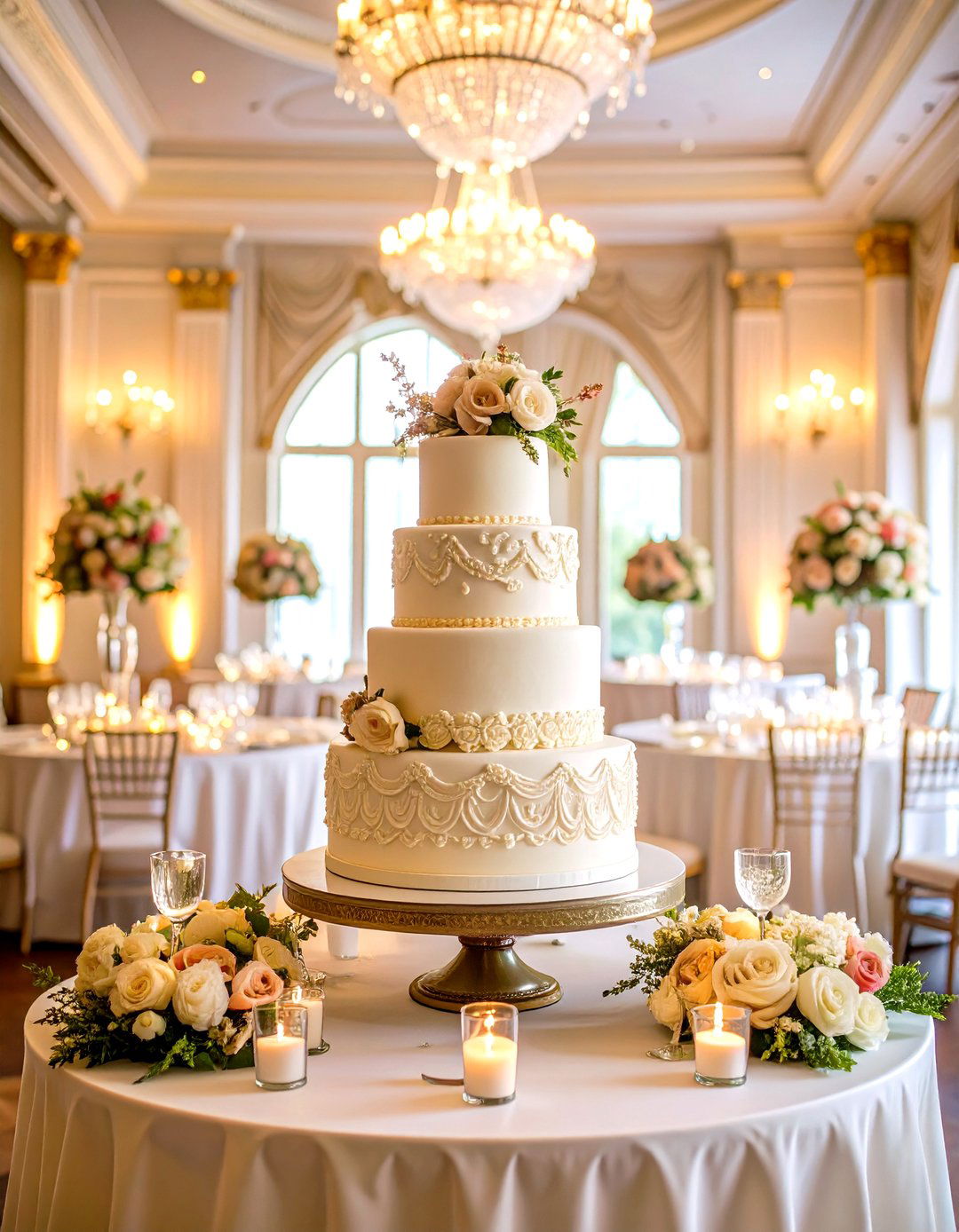 Vintage Lambeth Wedding Cake with Ornate Buttercream Piping - 20 Wedding Cake Ideas