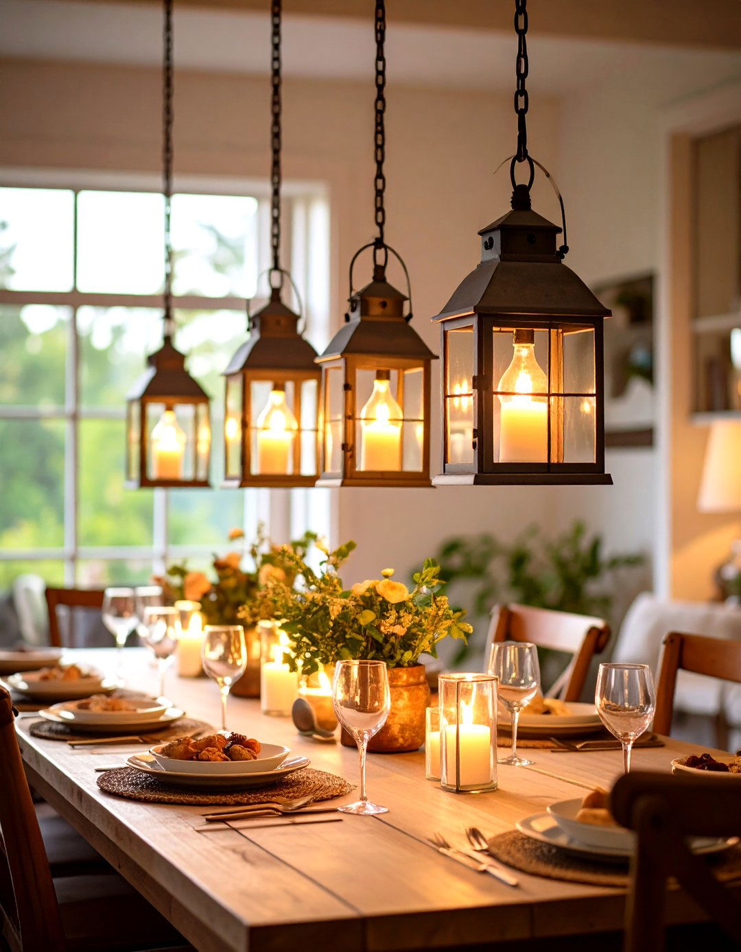 Vintage Lanterns Bring Timeless Charm to Dining Room Lighting - 20 Dining Room Lighting Ideas