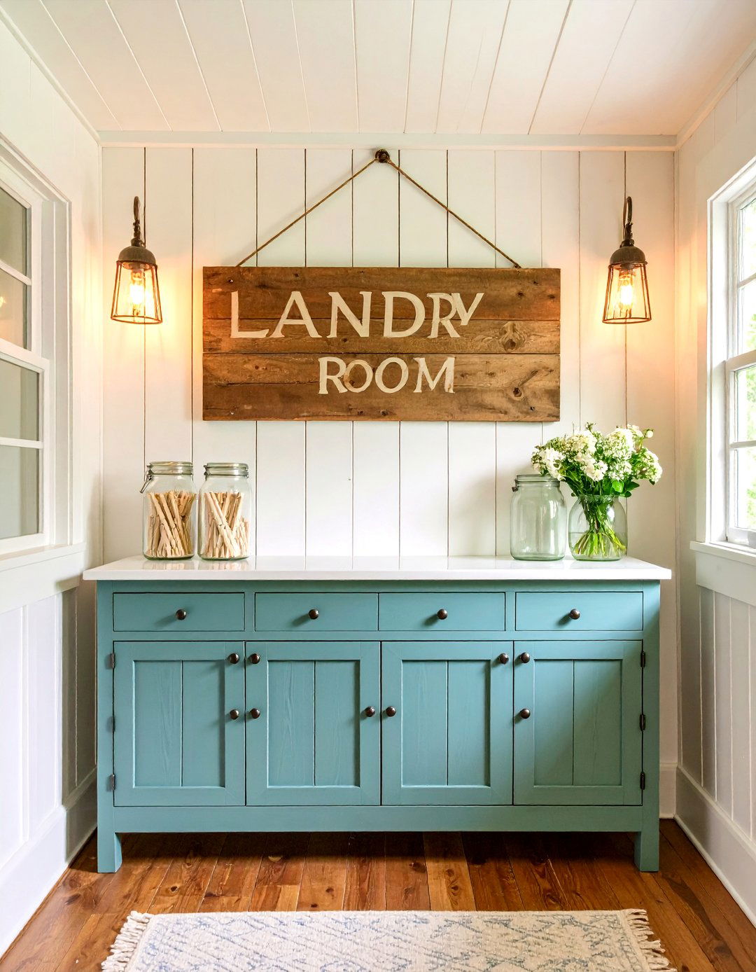 Vintage Laundry Signs and Wall Decor - 20 Farmhouse Laundry Room Ideas