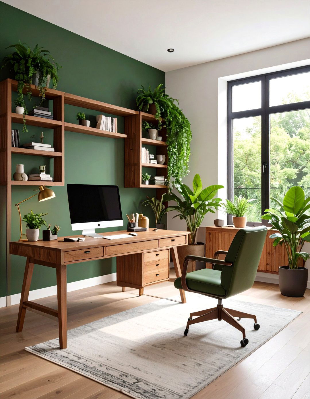 Vintage Modern Home Office with Contemporary Twist - 20 Modern Home Office Ideas
