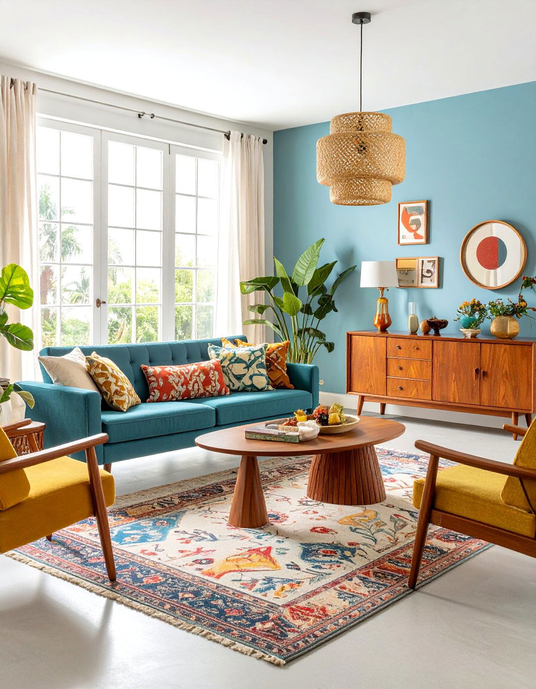 Vintage Modern Living Room Design with Retro Elements - 20 Living Room Design Ideas