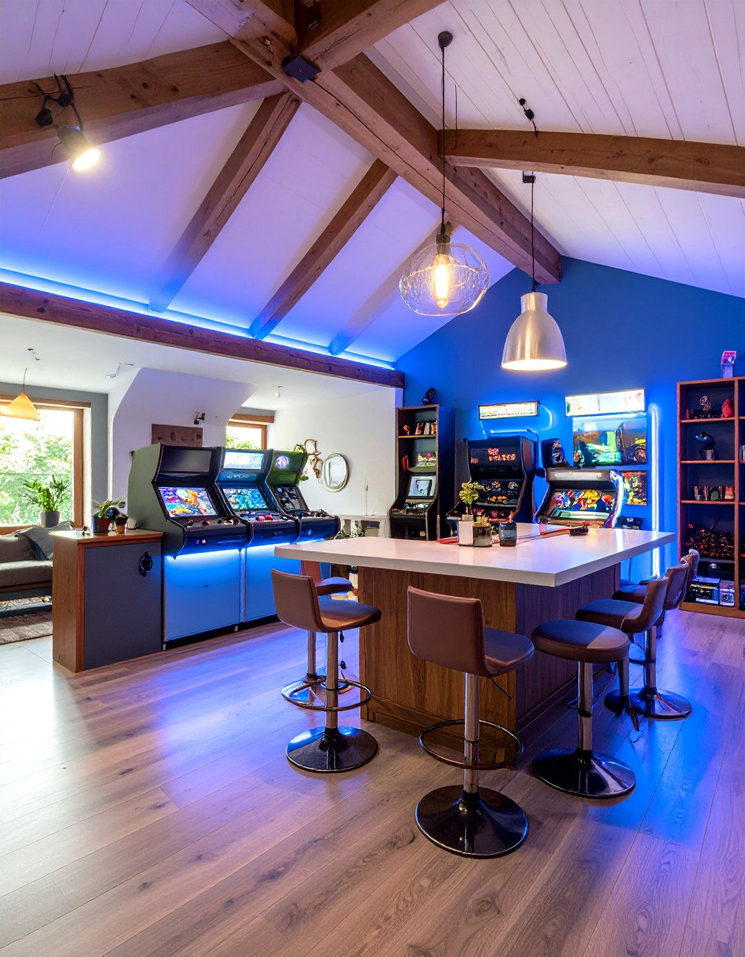 Vintage Modern Low Ceiling Small Attic Room Game Room - 20 Low Ceiling Small Attic Room Ideas