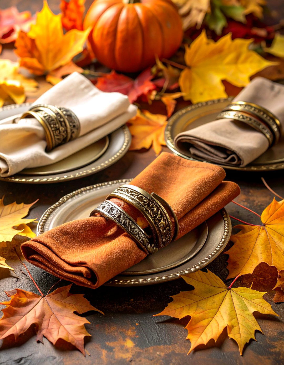 Vintage Napkin Rings - 20 Thanksgiving Decor Ideas