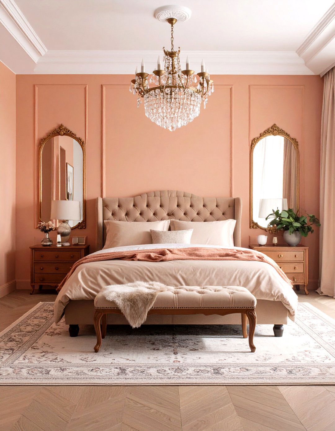 Vintage Peach Bedroom Romance - 20 Peach Bedroom Ideas