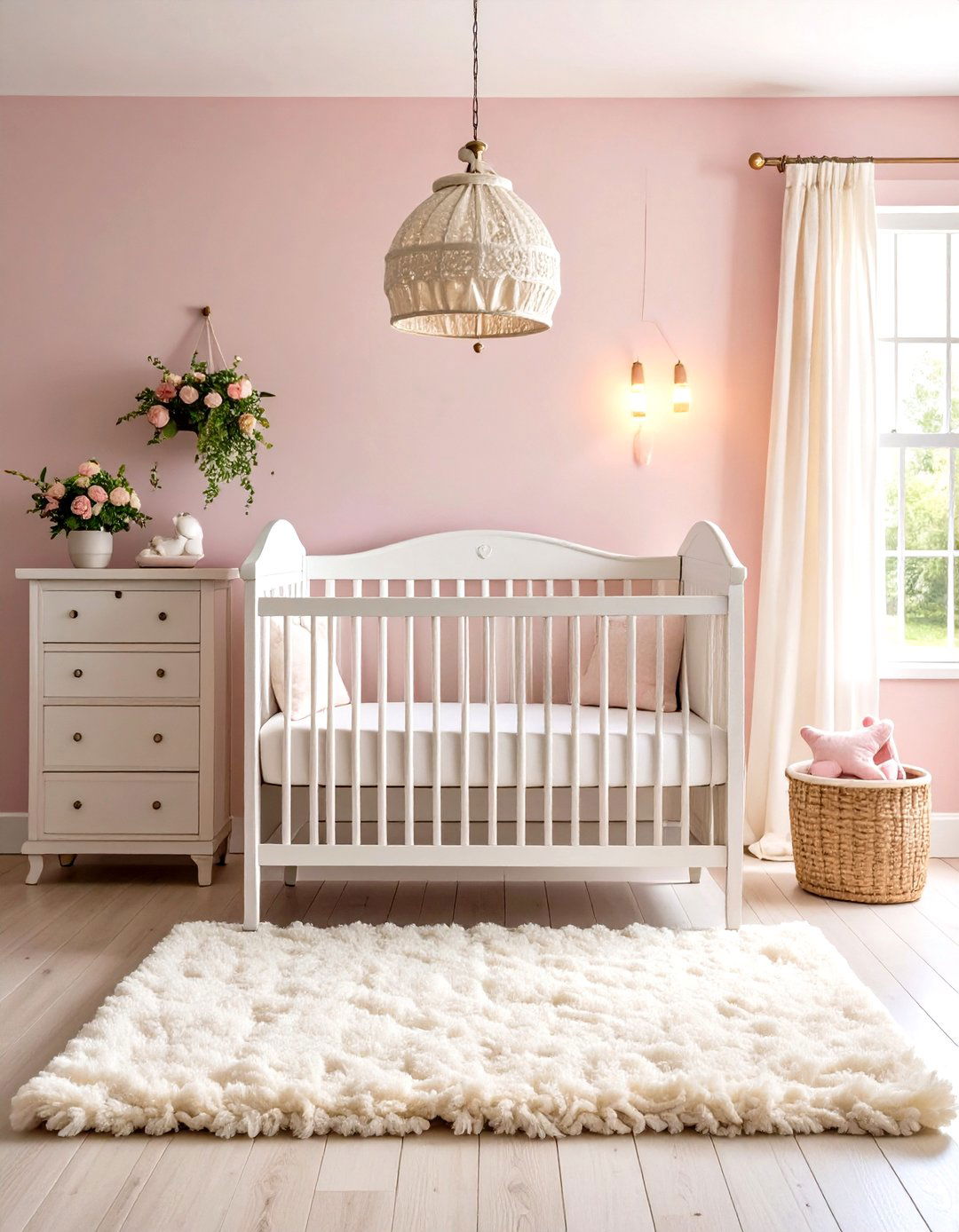 Vintage Pink Nursery with Shabby Chic Charm - 20 Pink Nursery Ideas