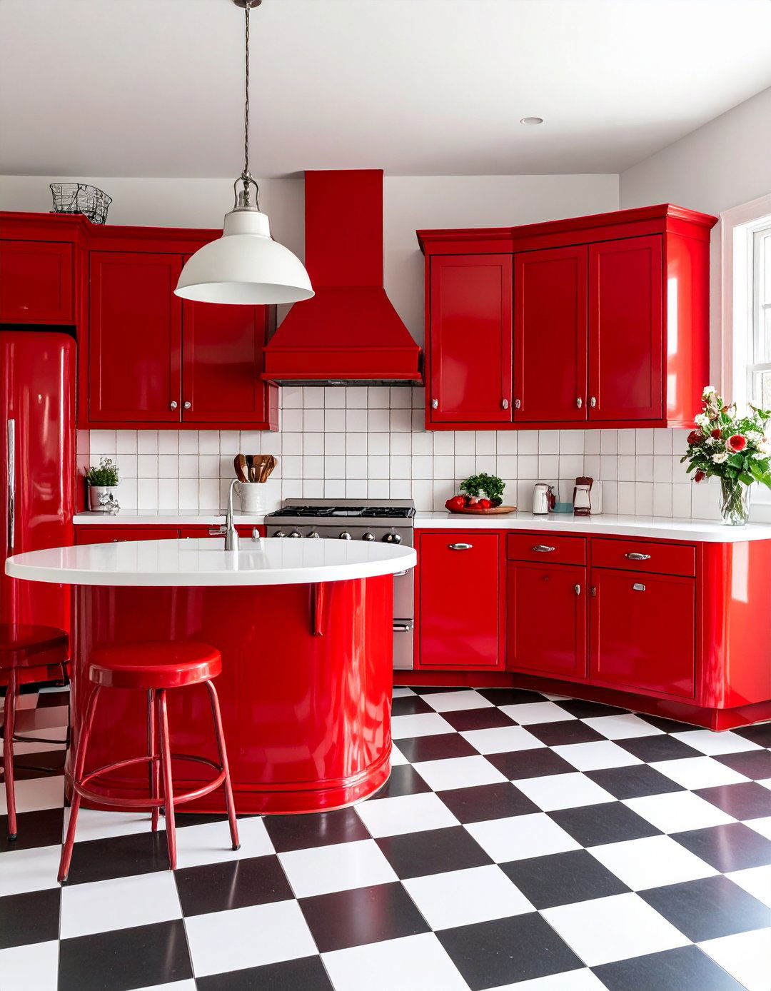 Vintage Red Kitchen Retro Design - 20 Red Kitchens