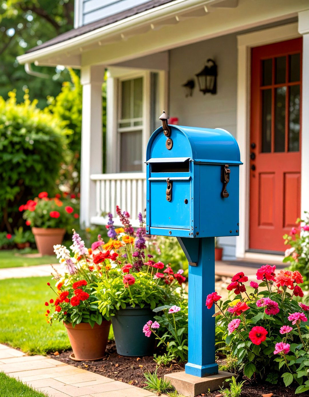 Vintage Repurposed Mailbox Post - 20 Mailbox Post Ideas