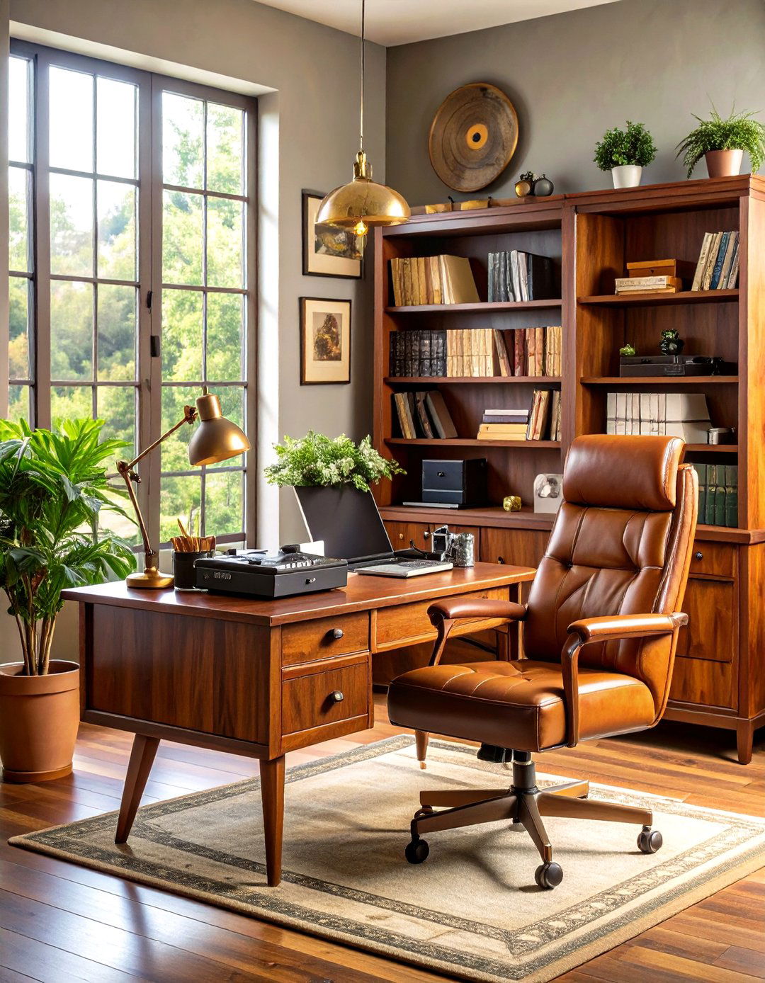 Vintage Retro Man Cave Office Style - 20 Man Cave Office Ideas